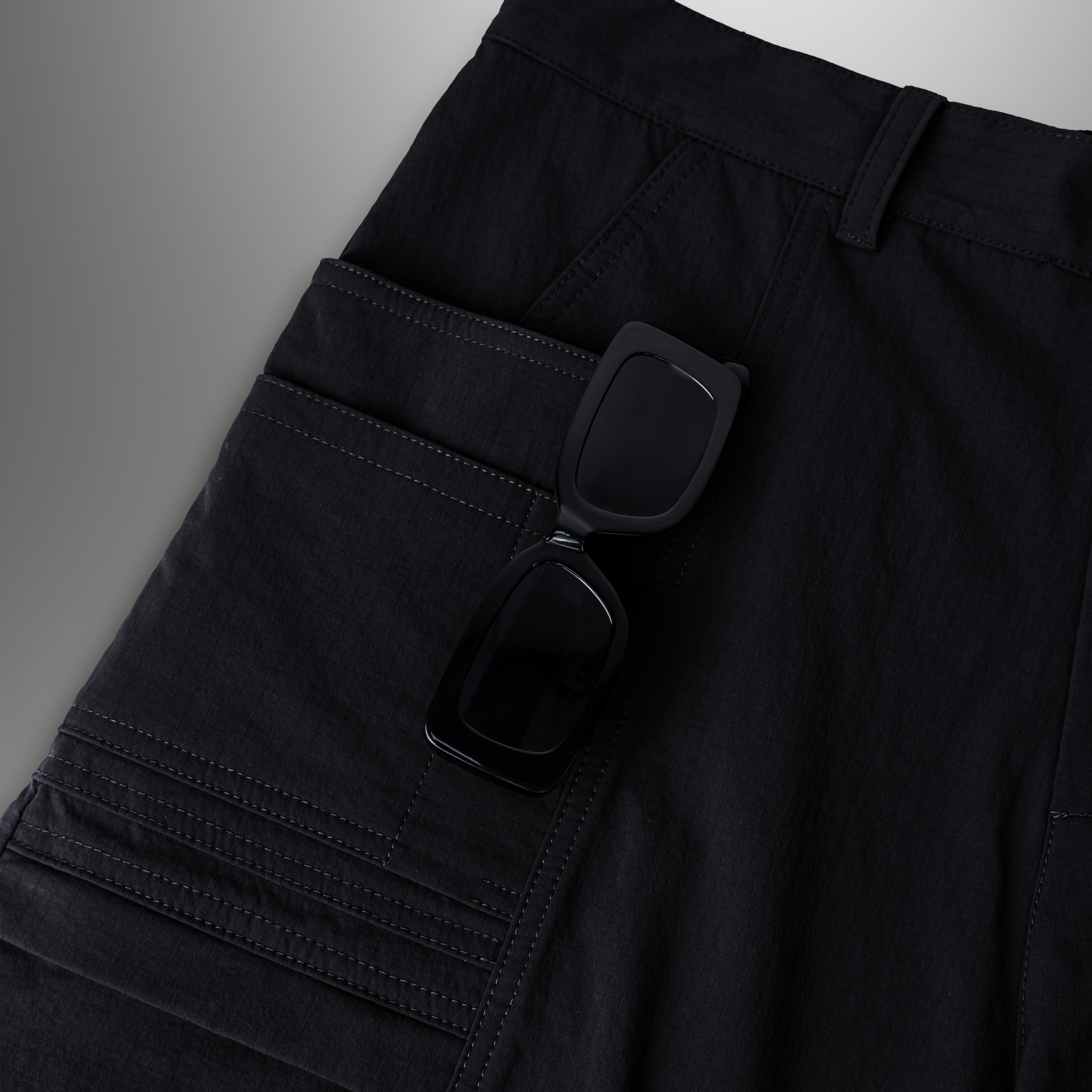 RIPSTOP RAVE PANTS (BLACK)