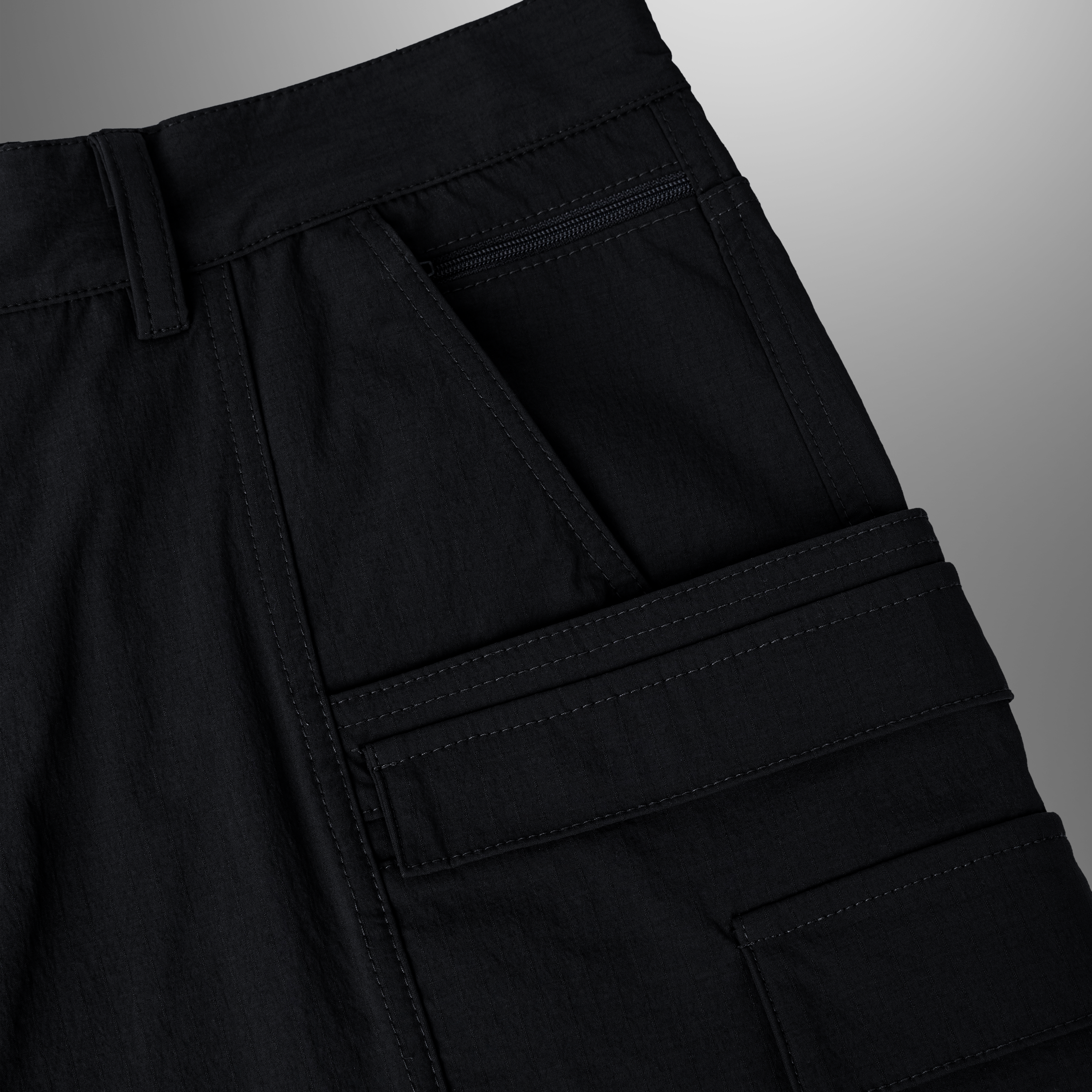 RIPSTOP RAVE PANTS (BLACK)